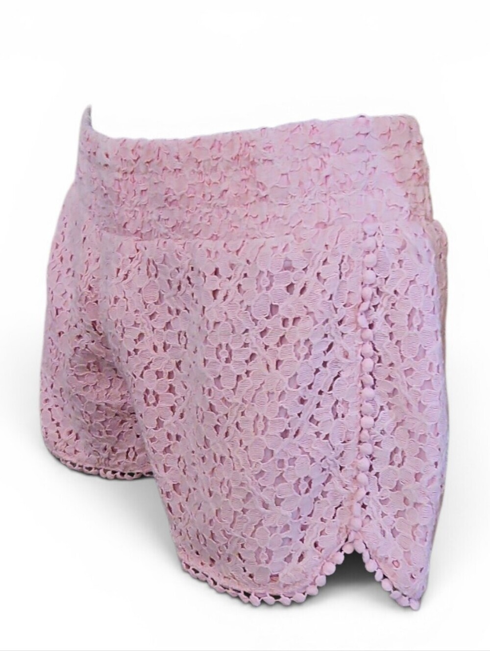 Tinseltown MD Pink Lace Flower Shorts - Picture 5 of 12
